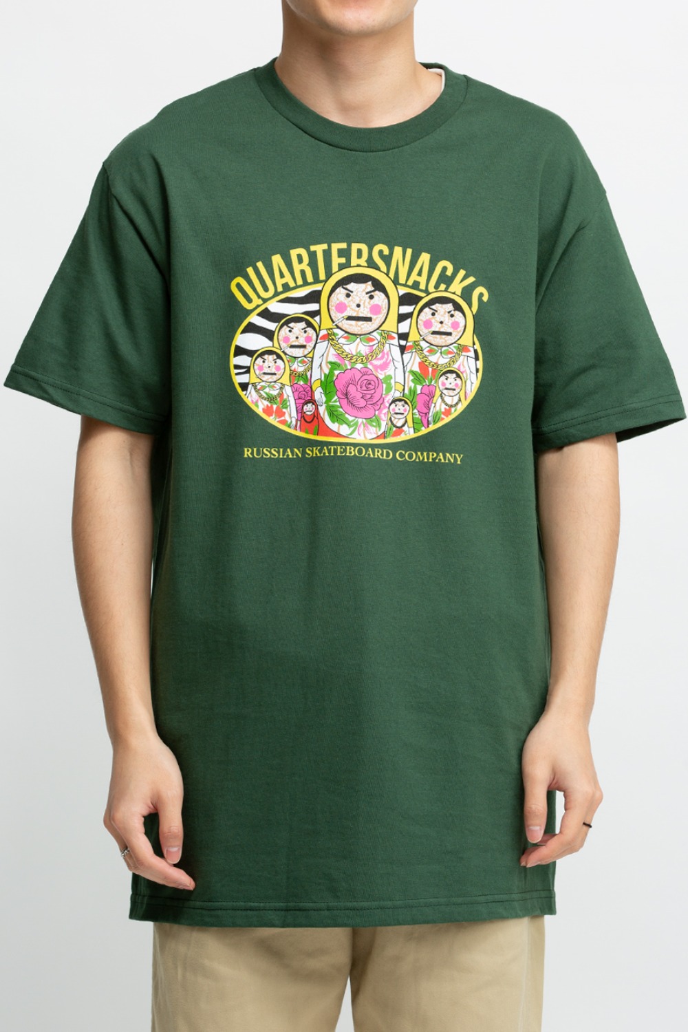 RUSSIAN DOLL TEE FOREST GREEN