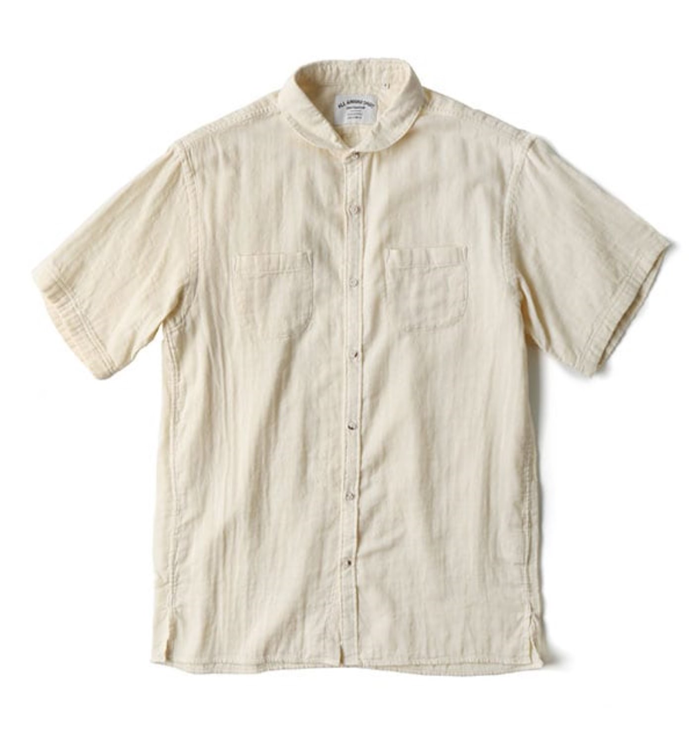 BAS03 IVORY SOLID DOUBLE CLOTH SHIRT