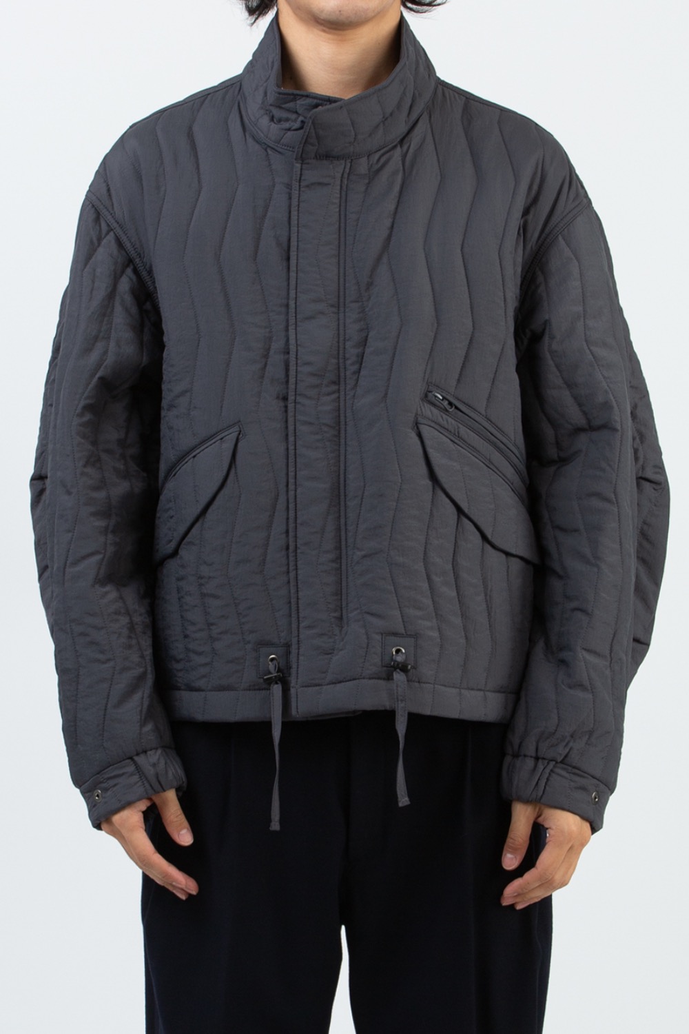 QUILTED BLOUSON CHARCOAL