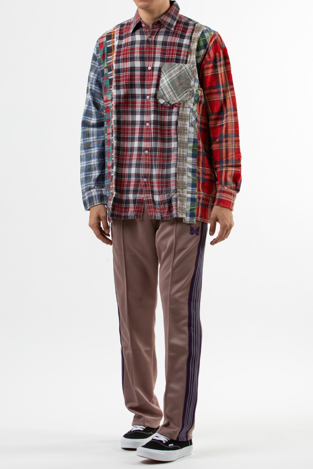 (22FW) - LQ306 Rebuild by Needles Flannel Shirt -&gt; 7 Cuts Wide Shirt (FREE - 10) ASSORTED