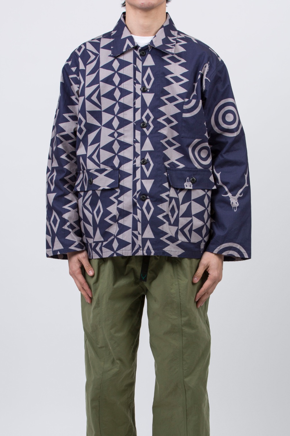 (24SS) HUNTING SHIRT COTTON RIPSTOP / PRINTED NATIVE S&amp;T