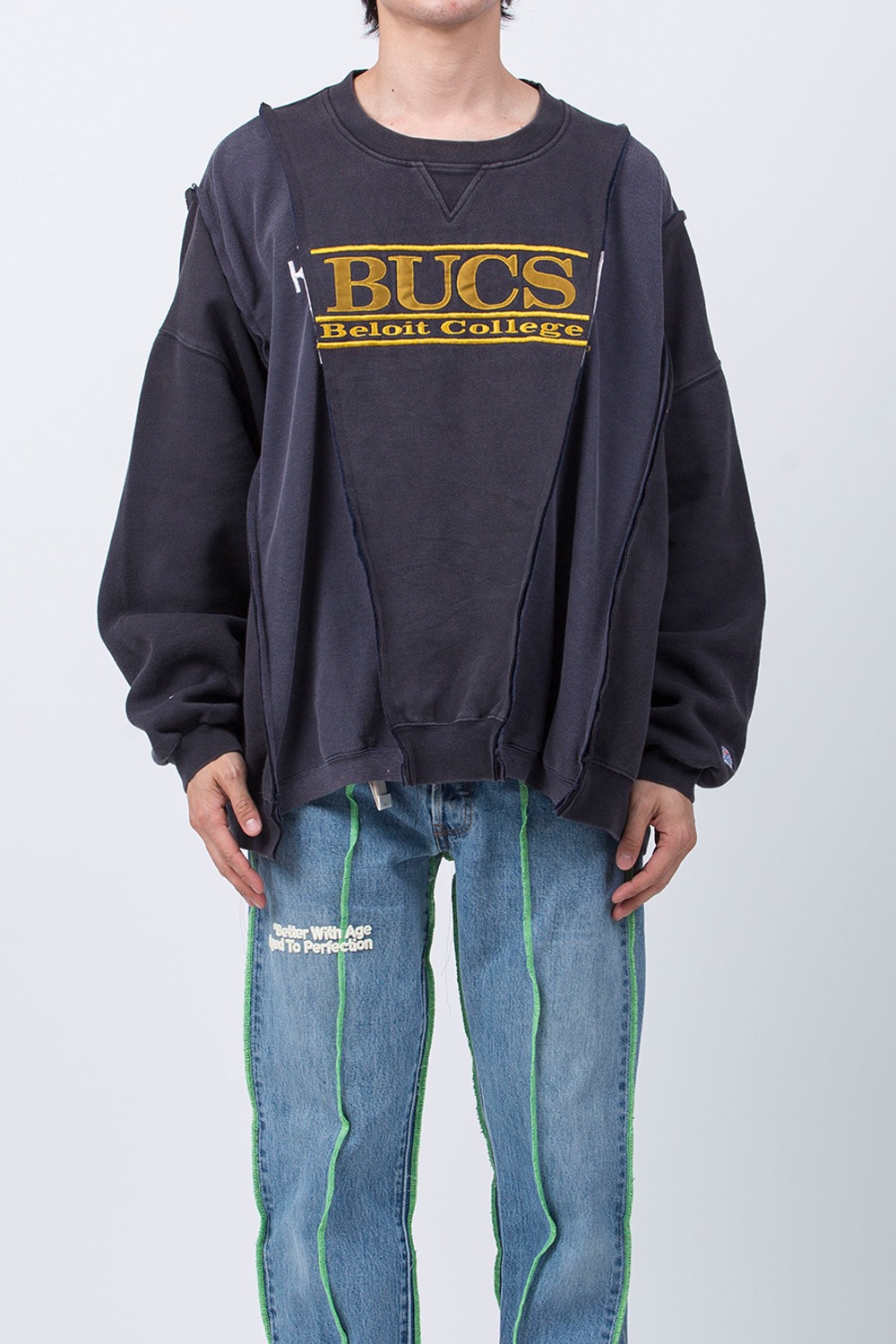 (24SS) WIDE COLLEGE SWEAT (FREE-7)
