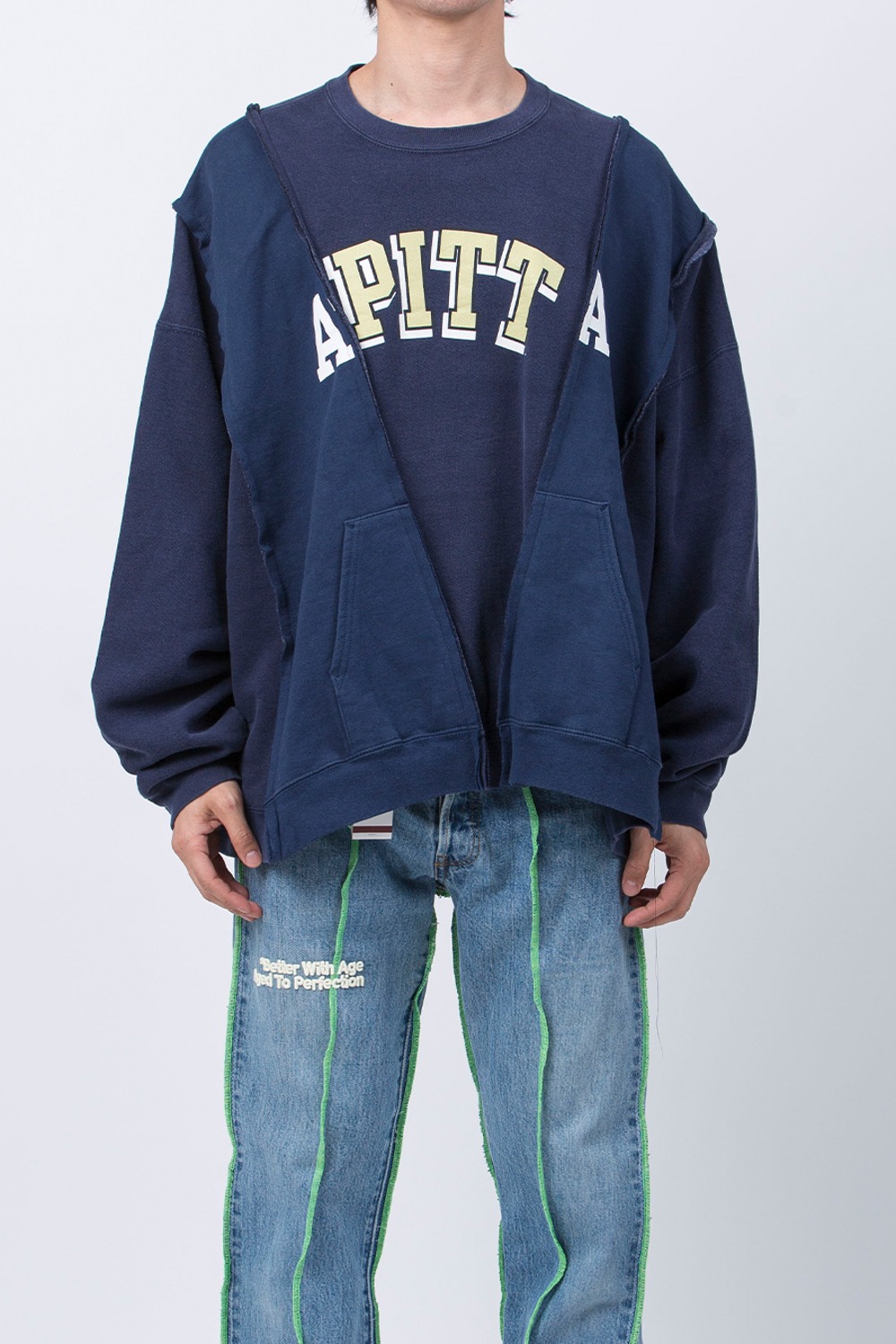 (24SS) WIDE COLLEGE SWEAT (FREE-2)
