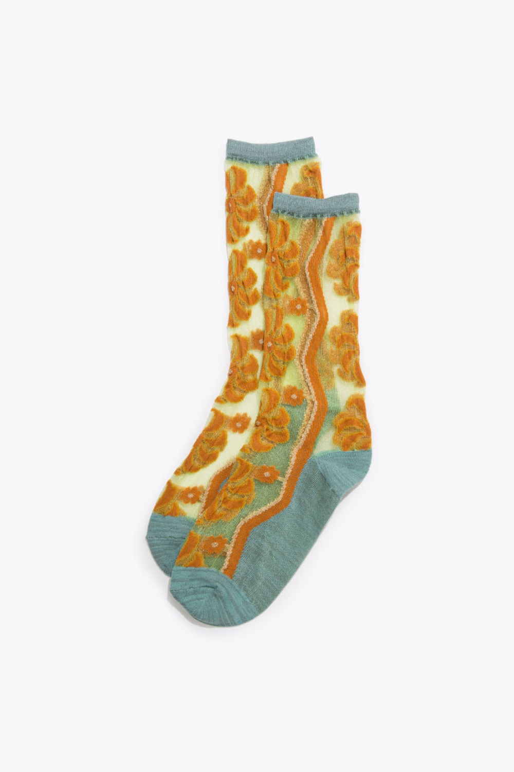 (24SS) 200 YANRS MOULIN QUILT SEE-THROUGH SOCKS YELLOW