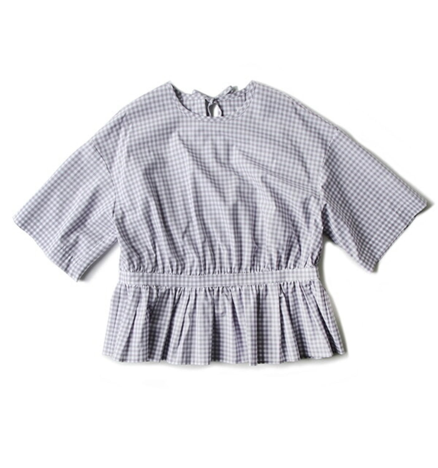 BACK OPEN TOP GINGHAM CHECK(TP01)
