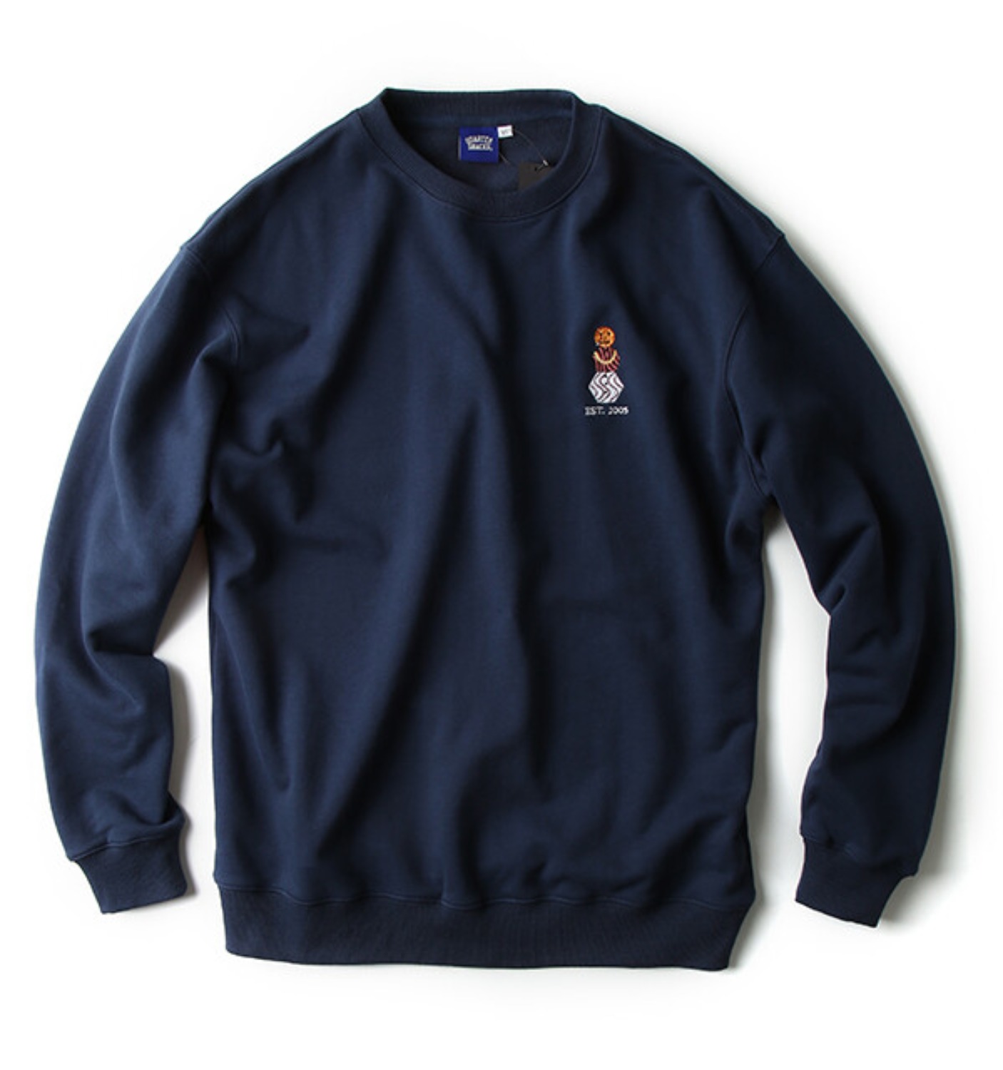EMBROIDERED SNACKMAN CREW NAVY