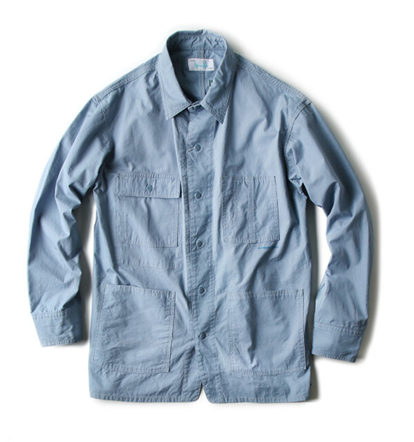 CANVAS COVERALL SHIRT BLUE