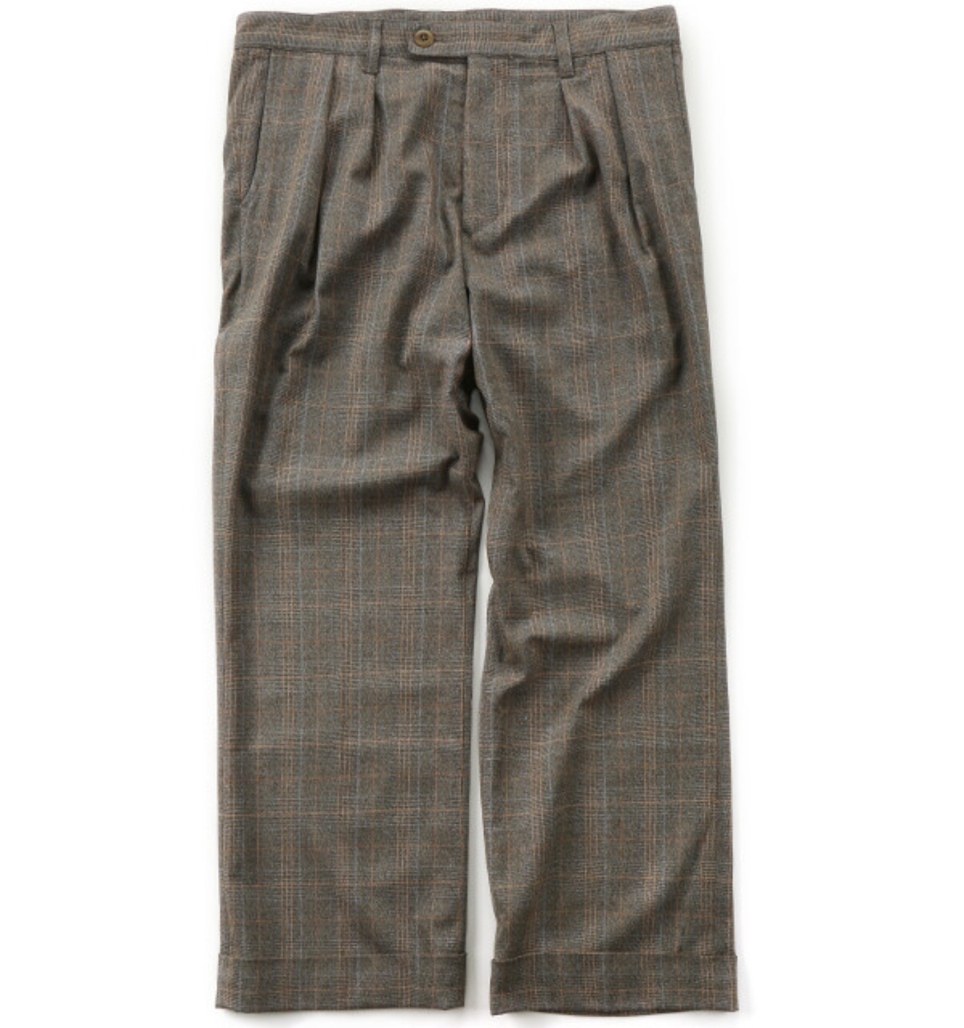 2 IN PLEAT WIDE PANTS PLAID