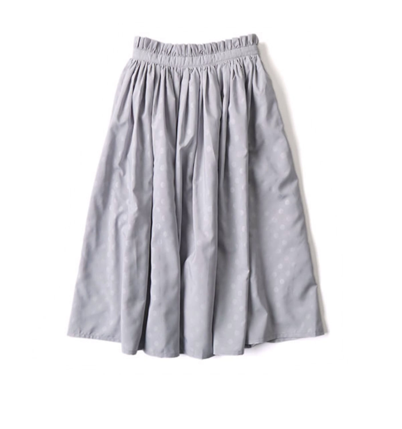 Shirring Skirt LIGHT GREY (NS-1004)