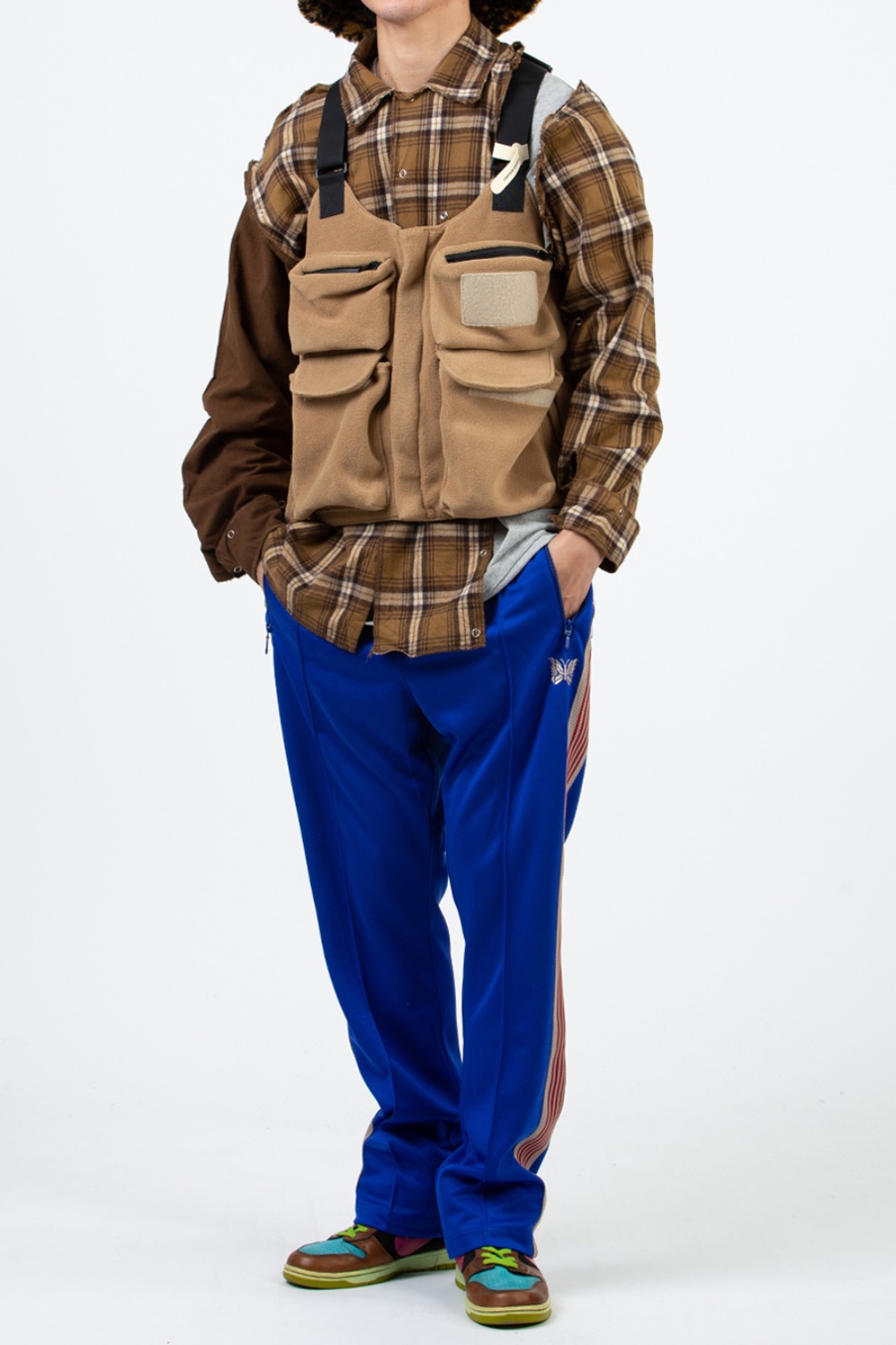(SCULP EXCLUSIVE) NARROW TRACK PANT - POLY SMOOTH BLUE