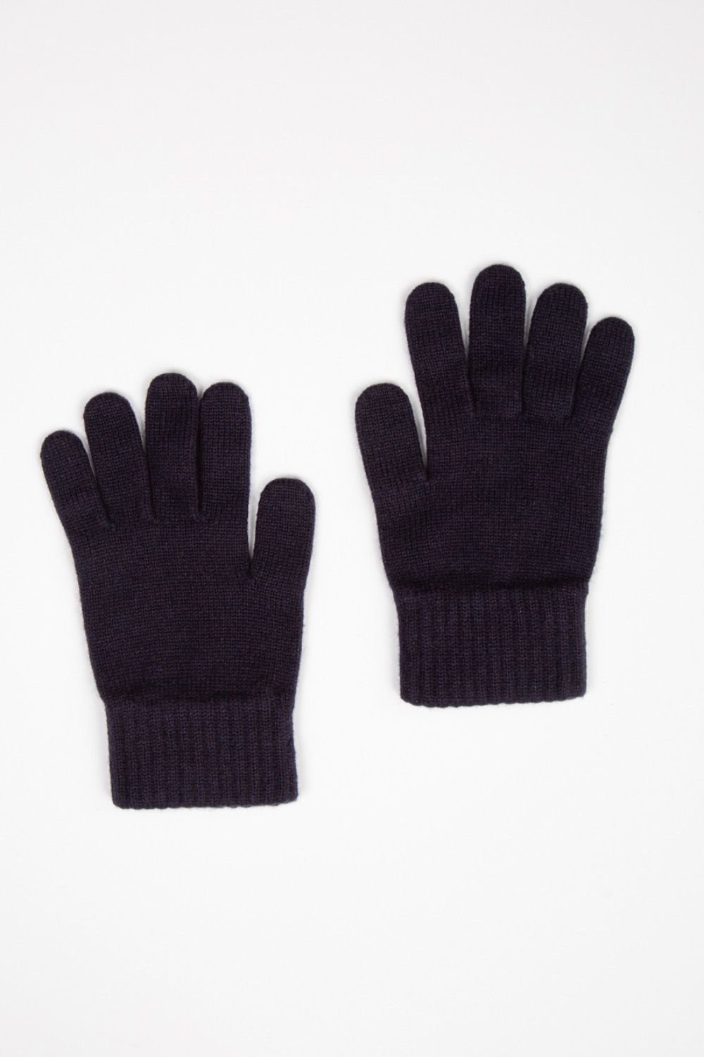 (CARRY OVER) NAVY CASHMERE KNITTED GLOVES