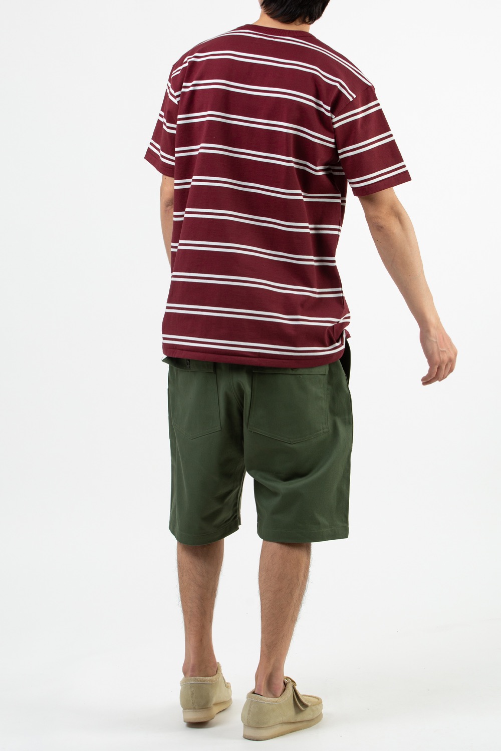 DOUBLE STRIPE TEE RED