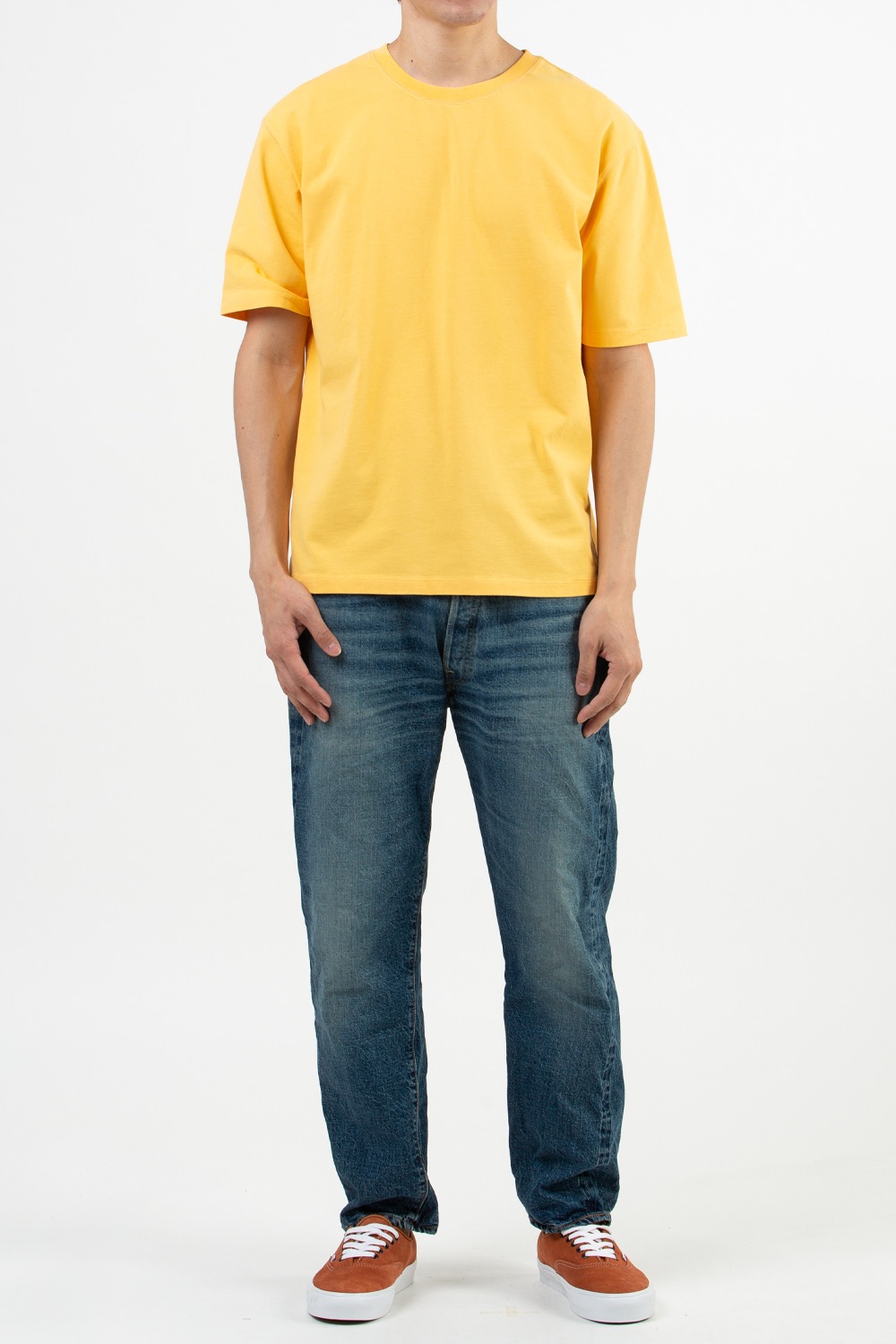 (CARRY OVER)SOLID CREW NECK HIKING TEE YELLOW