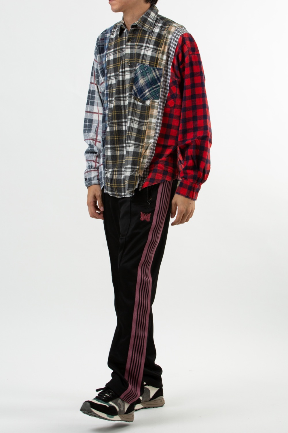 (22FW) - LQ306 Rebuild by Needles Flannel Shirt -&gt; 7 Cuts Wide Shirt (FREE - 1) ASSORTED