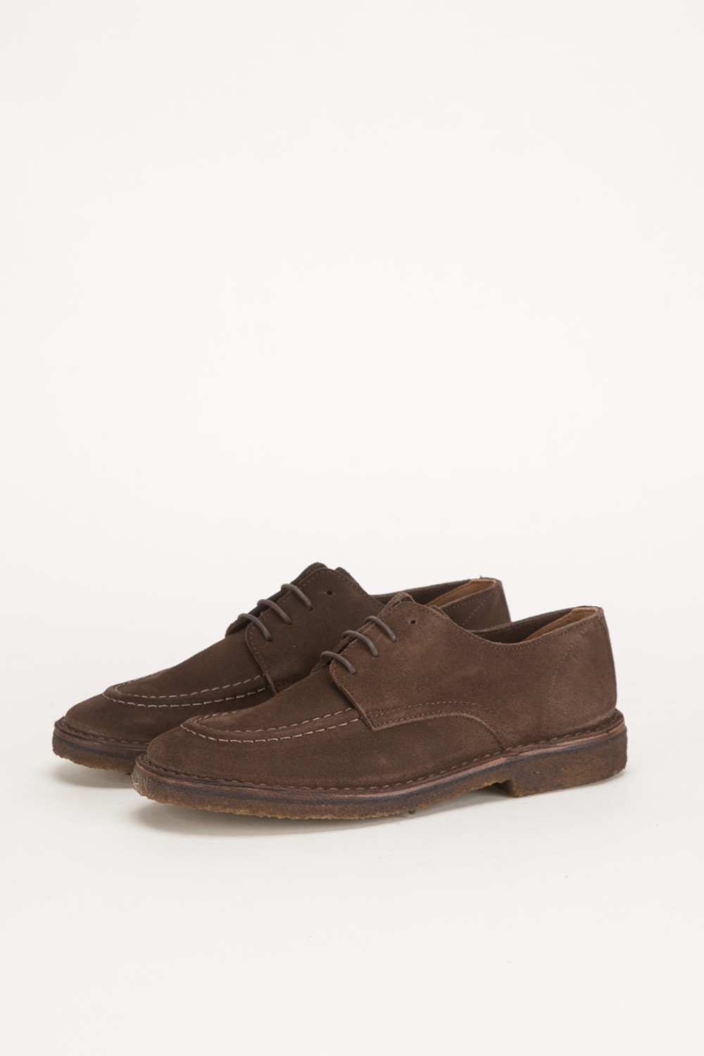 (CARRY OVER)CHARD MOC-TOE DERBY SHOE DARK BROWN SUEDE