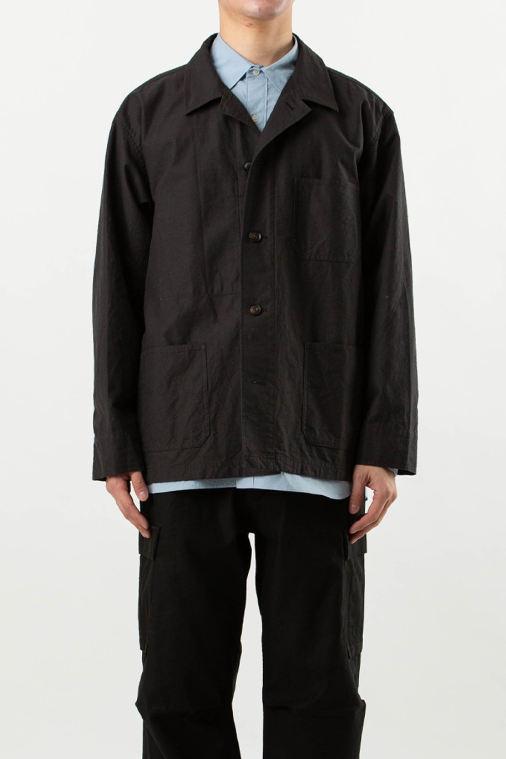 (23SS)NEPPED BACK TWIL WORK JACKET CHARCOAL