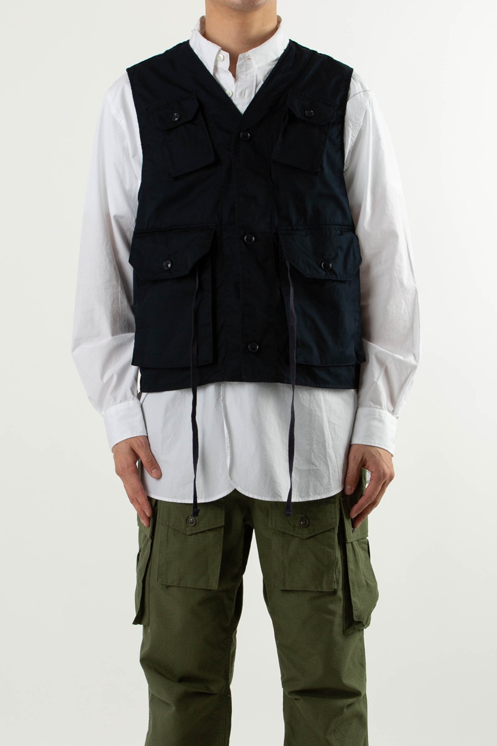 (23SS) C-1 VEST DK.NAVY FEATHER PC TWILL