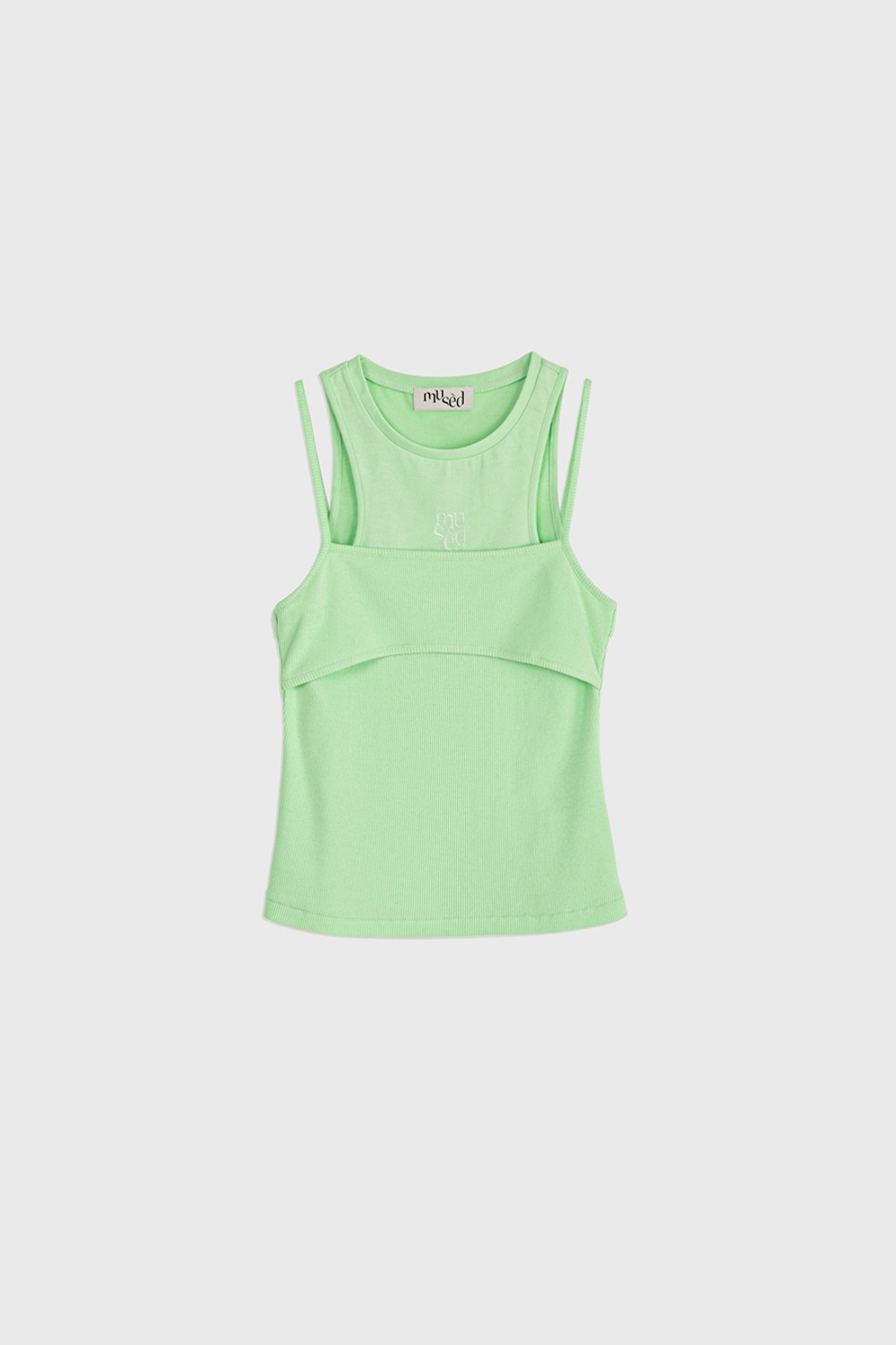 (23SS) RECYCLED COTTON LAYERED TOP MELON