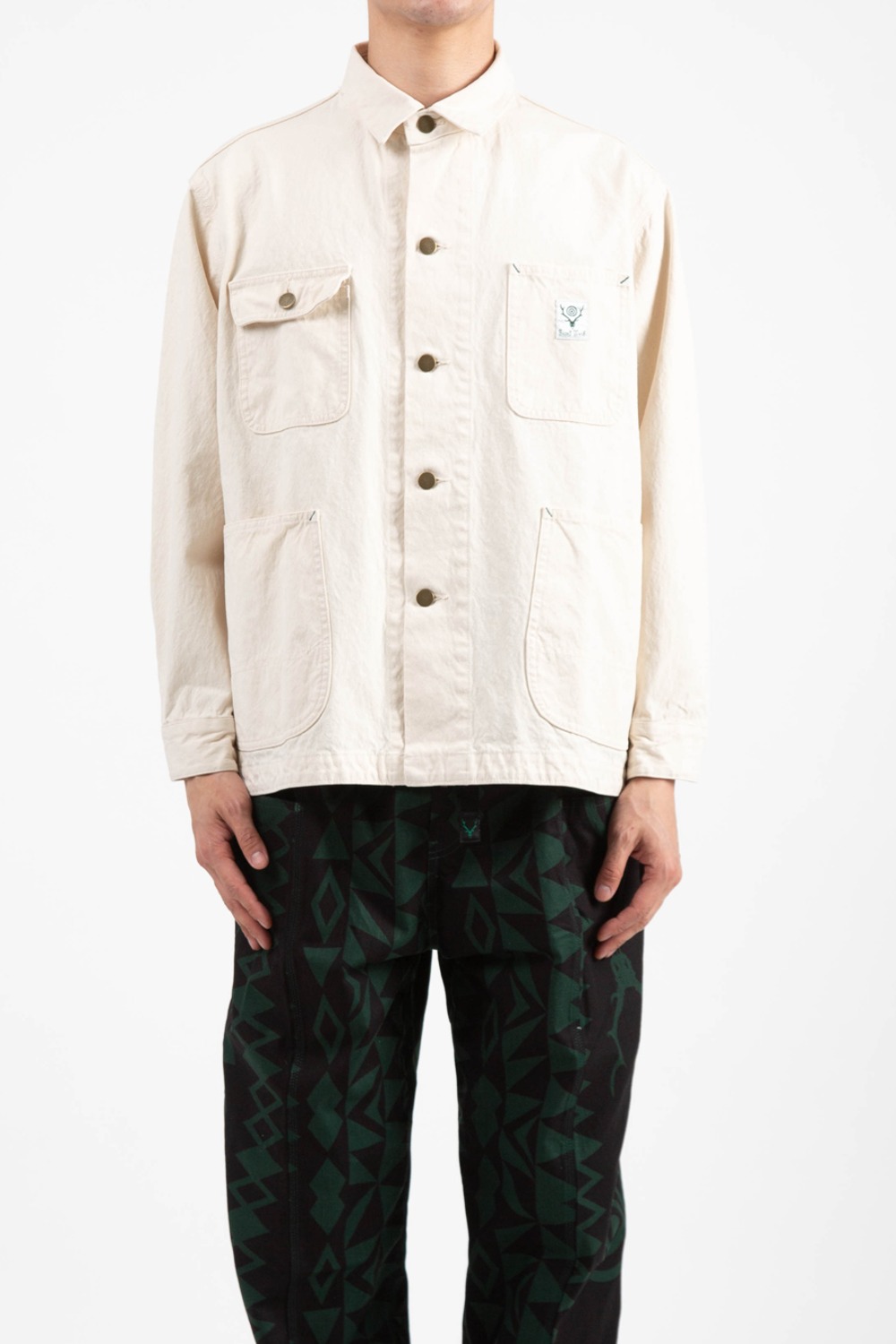 (23SS) COVERALL 10OZ COTTON CANVAS OFFWHITE