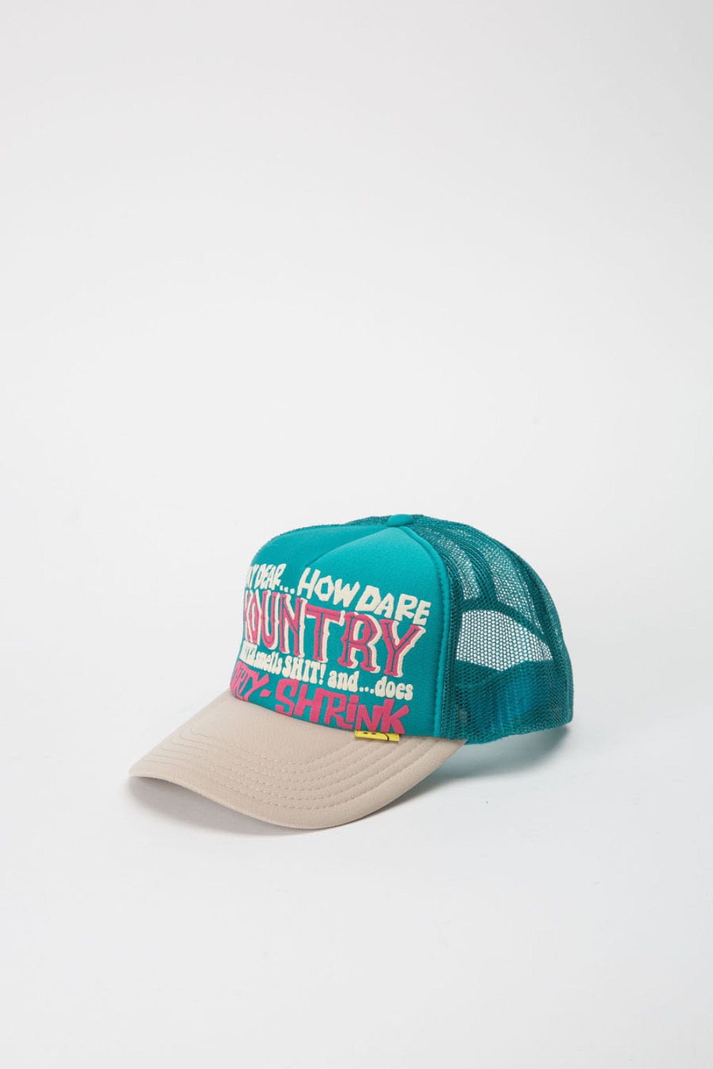 (23SS) KOUNTRY DIRTY SHRINK Trucker CAP Turquoise/Beige