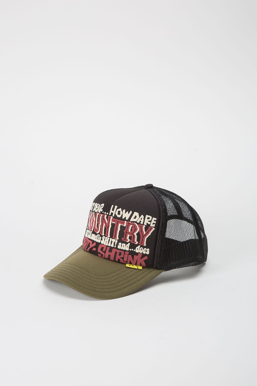 (23SS) KOUNTRY DIRTY SHRINK Trucker CAP BLACK/DARKGREEN