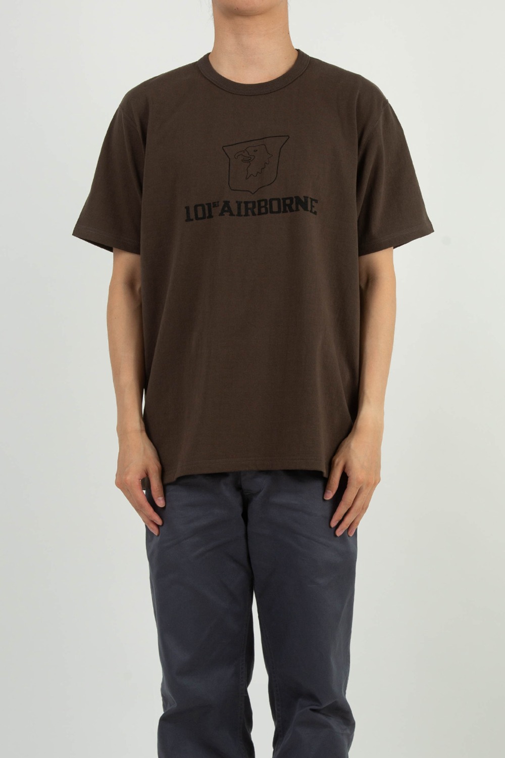 (23SS)  MILITARY TEE / 101ST AIRBORNE CHARCOAL