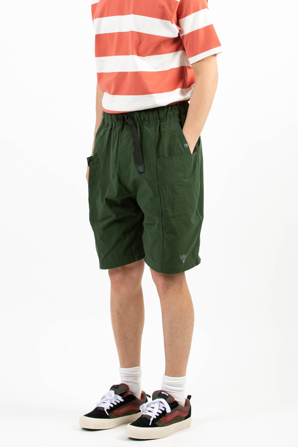 (23SS) BELTED C.S. SHORT - NYLON OXFORD GREEN