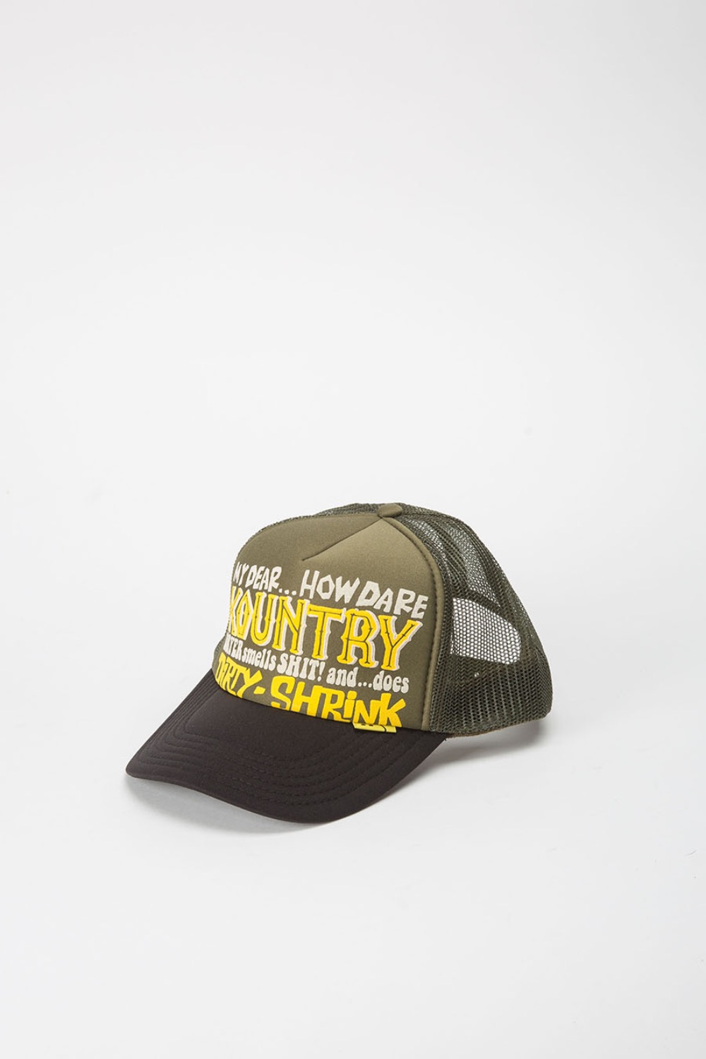 (23SS) KOUNTRY DIRTY SHRINK Trucker CAP DARKGREEN/BLACK