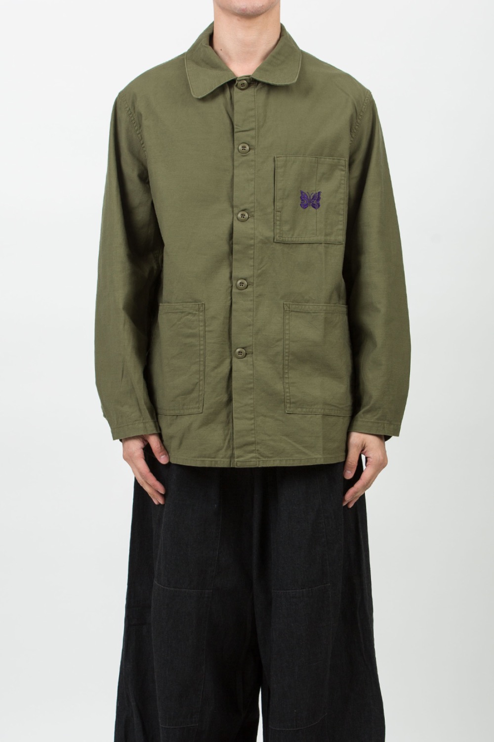 (23FW) D.N. COVERALL - BACK SATEEN B-OLIVE