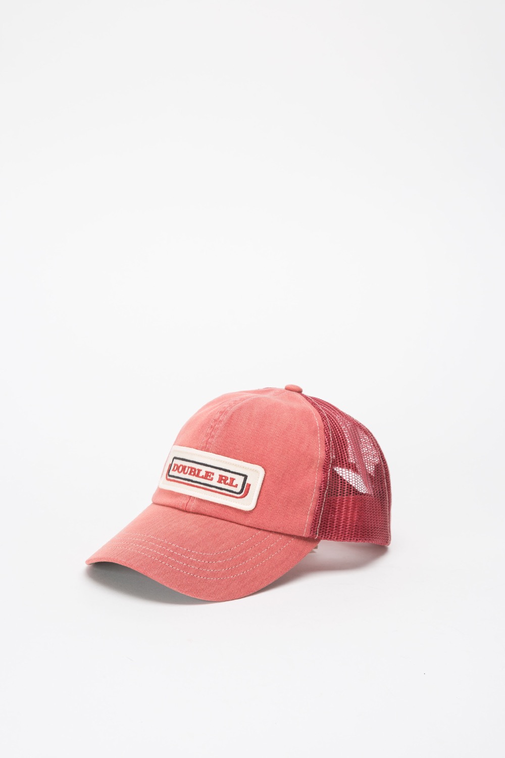 LOGO PATCH TWILL TRUCKER CAP RED