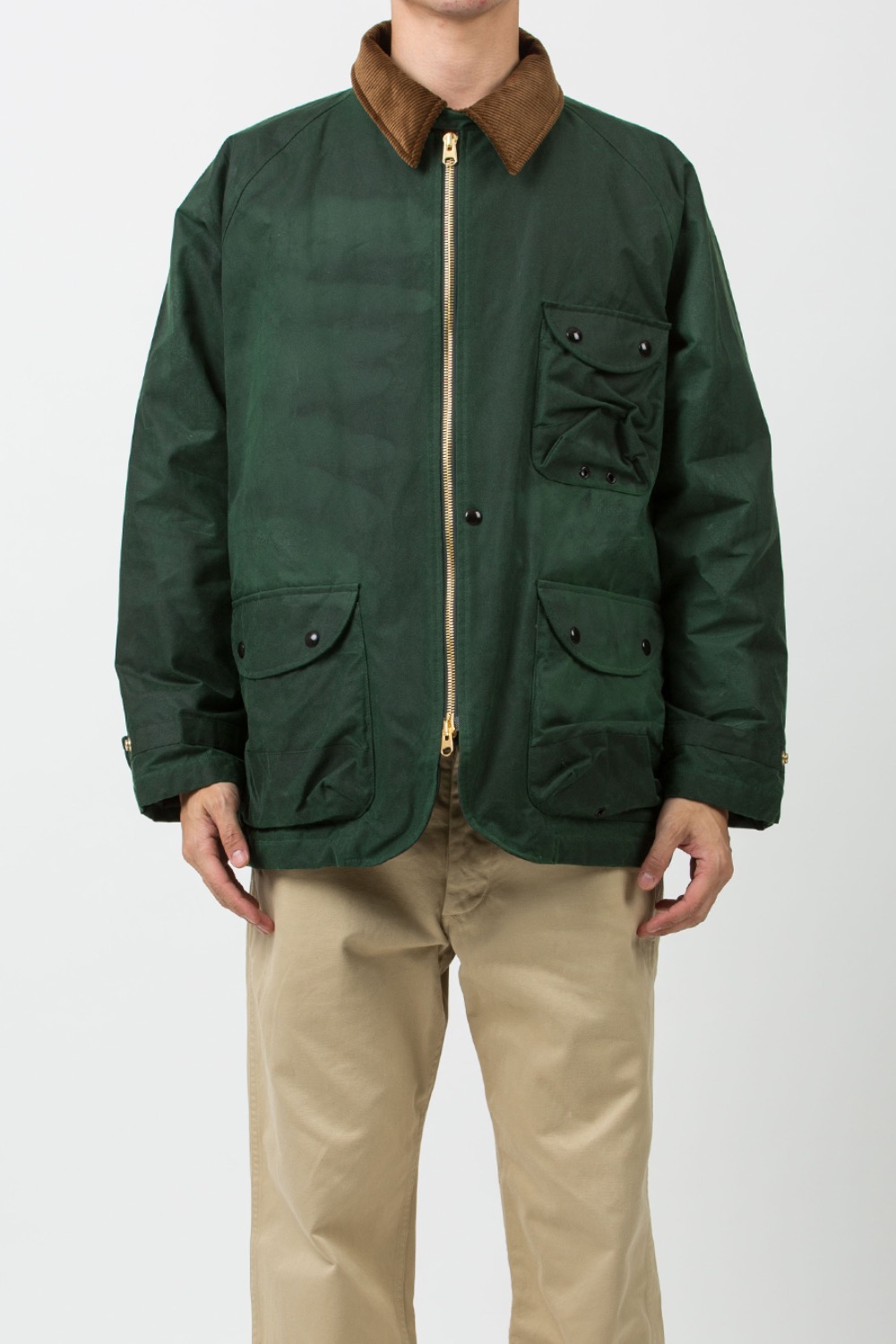 (23FW) WAXED COVERALL EMERALD GREEN