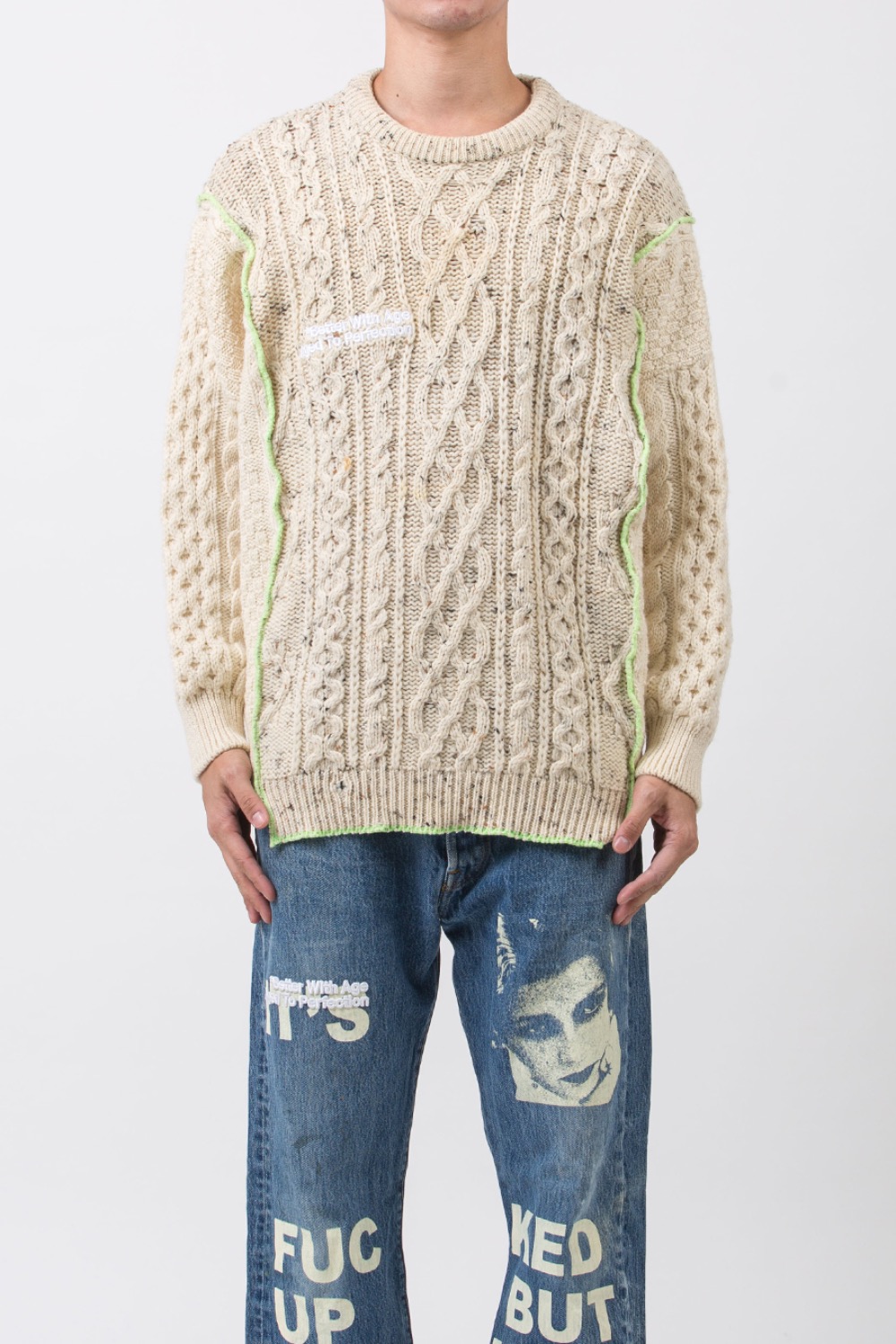 (23FW) BWASMCK - MORESO CABLE KNIT XL-1
