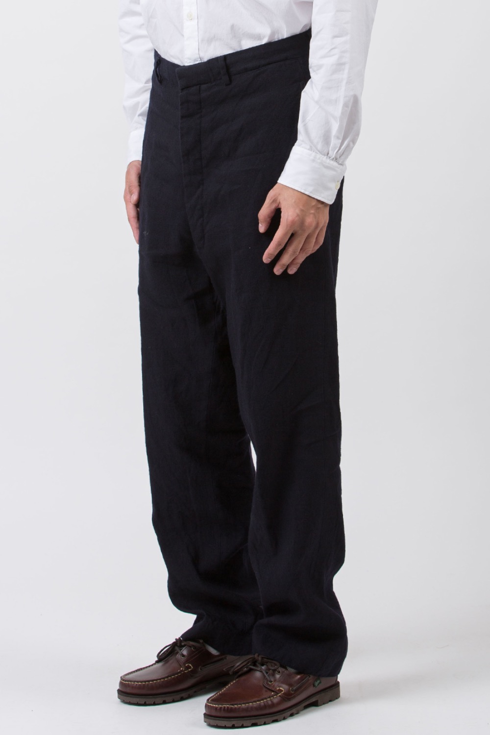 (23FW) CINCHBACK TROUSERS NAVY