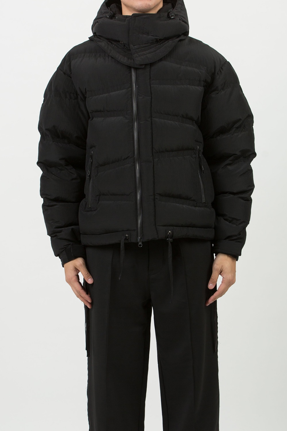 (23FW) OBLIQUE QUILTED PUFFA DOWN BLACK