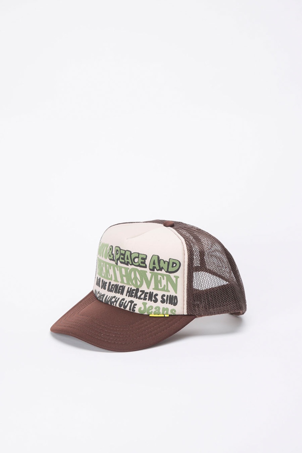 (23FW) LOVE&amp;PEACE AND BEETHOVEN TRUCK CAP ECRU/BROWN