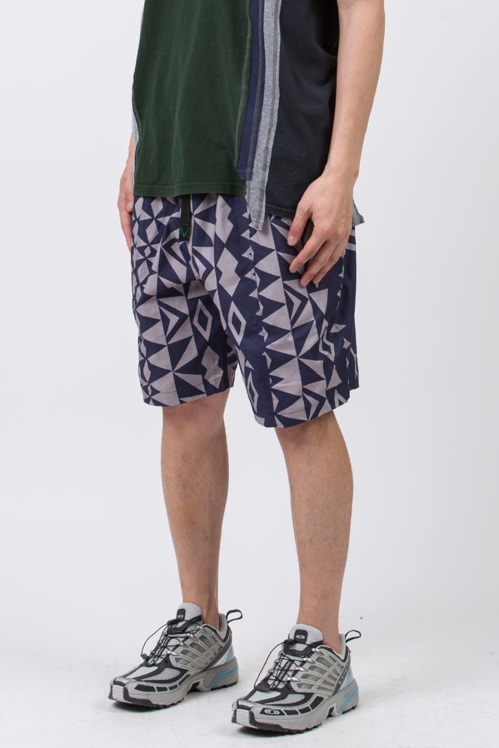 (24SS) BELTED C.S. SHORT - COTTON RIPSTOP / PRINTED NATIVE S&amp;T