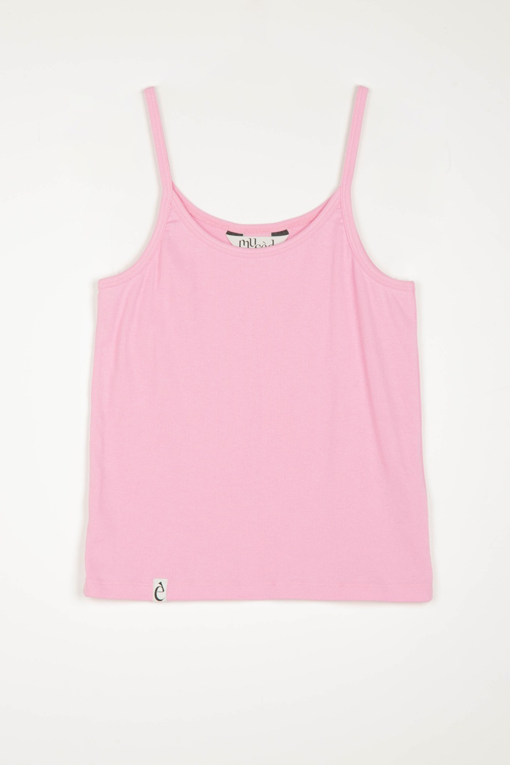 (24SS) MUSED RIBBED SLEEVELESS TOP PINK