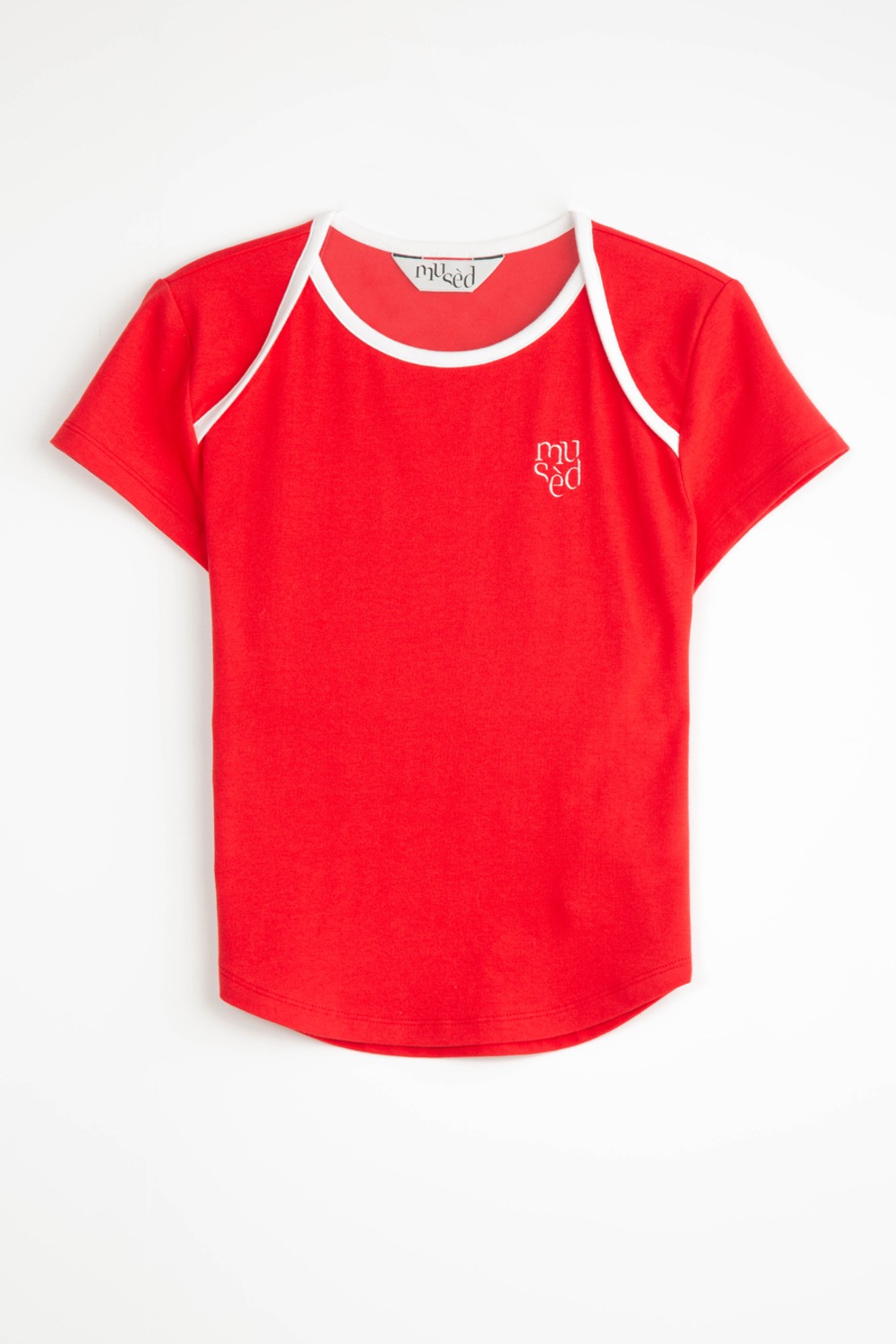 (24SS) MUSED PETITE T-SHIRT RED/WHITE