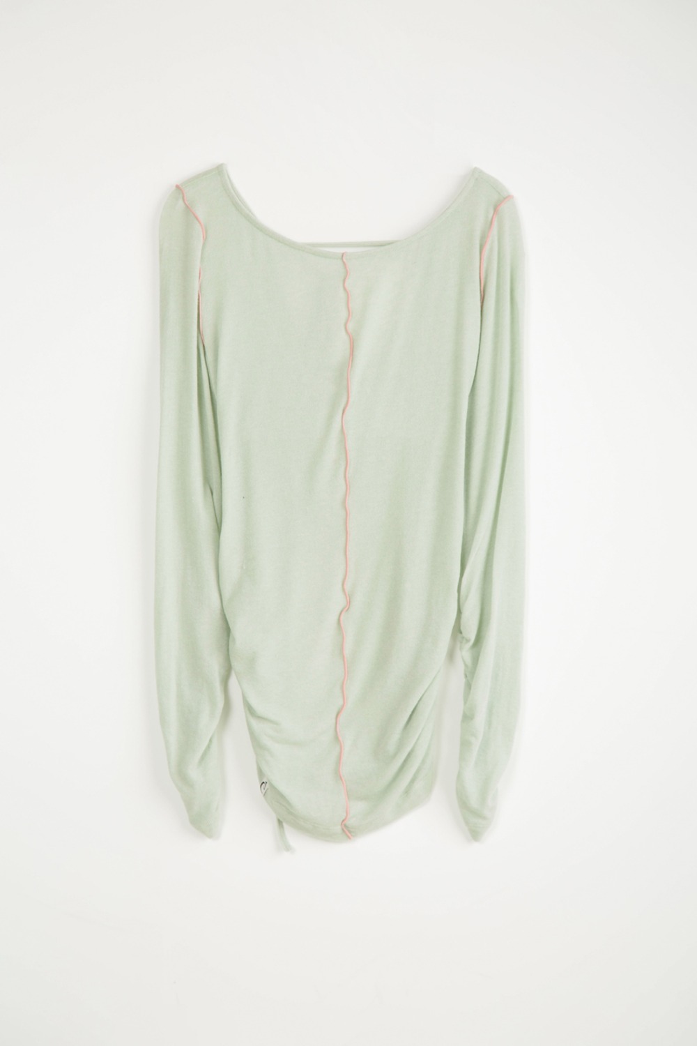 (24SS) MUSED TIED JERSEY TOP GREEN